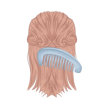 Comb Hair Gently illustration vector