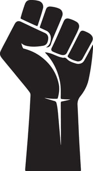 Strong Raised Fist Silhouette for Empowerment Campaigns vector