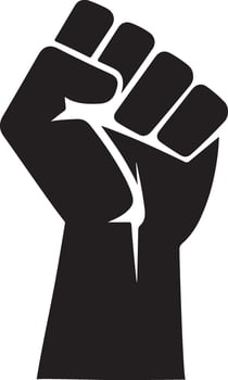 Get Customizable Strong Raised Fist Silhouettes vector