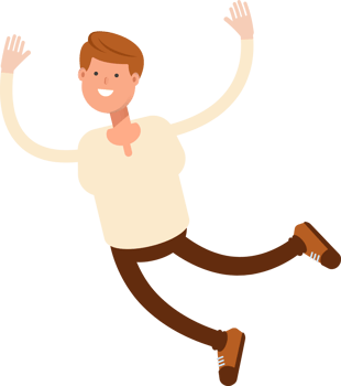Man Character Relaxing and Jumping png