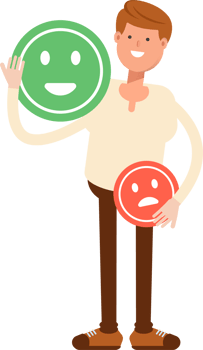 Man Character and Emoticon Sign png