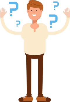 Man Character and Question Marks png