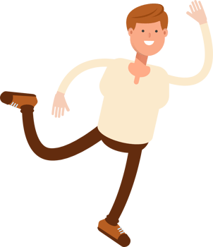Man Character Jumping and Flying png