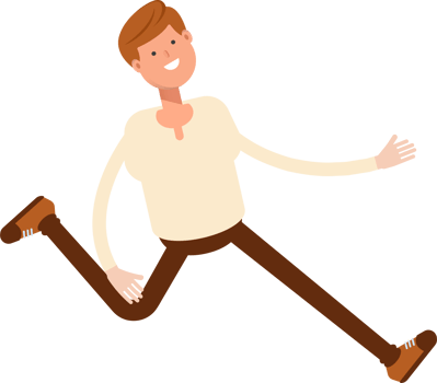 Man Character Running Illustration png