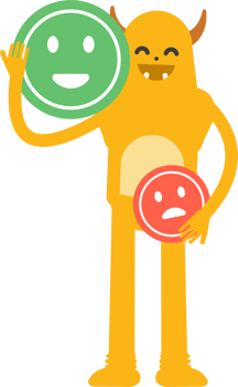Cute Monster Character and Emoticon Sign png