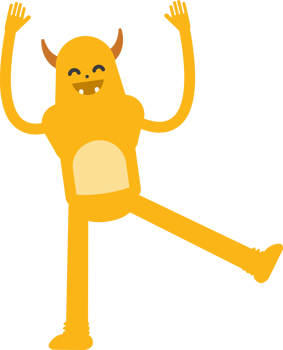Cute Monster Character Relaxing Illustration png