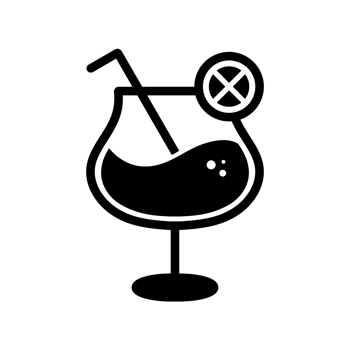 Cocktail glass icon with simple and modern design png