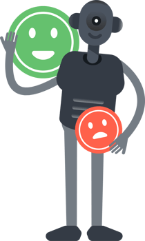 Robot Character and Emoticon Sign png