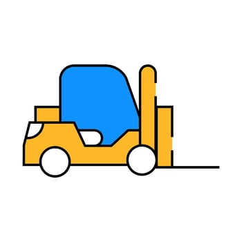 forklift car icon color illustration vector