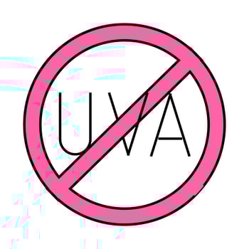 uva crossed out mark icon color illustration vector