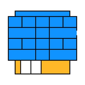 business center icon color illustration vector