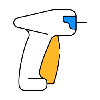 tag needle gun icon color illustration vector