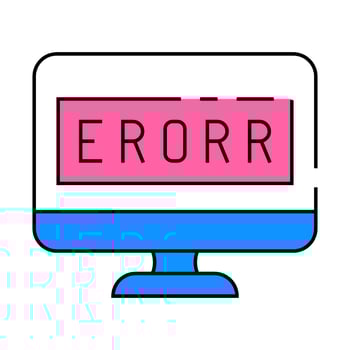 error operating system icon color illustration vector