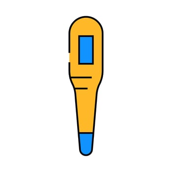 thermometer electronic device icon color illustration vector