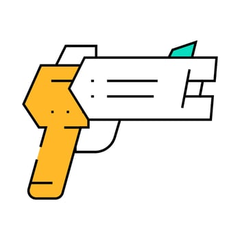 stun gun protest meeting icon color illustration vector