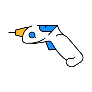 electric screwdrivers tool icon color illustration vector