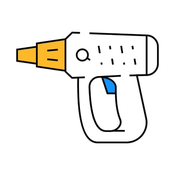hair dryer tool icon color illustration vector