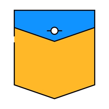 western pocket icon color illustration vector