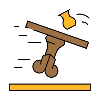 poltergeist fear icon color illustration vector