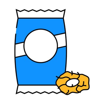 gnocchi pasta icon color illustration vector
