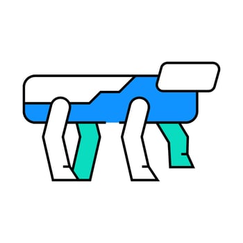 robodog robot icon color illustration vector