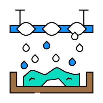 chemical treatment solid waste icon color illustration vector
