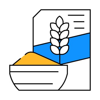 porridge meal department icon color illustration vector