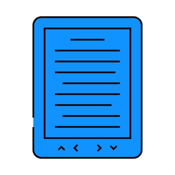 ebook device icon color illustration vector