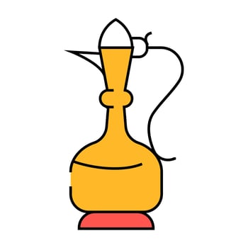 arabian coffee jug icon color illustration vector