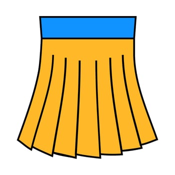 pleated skirt icon color illustration vector