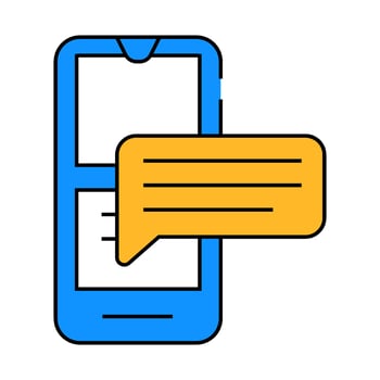 comment testimonial icon color illustration vector