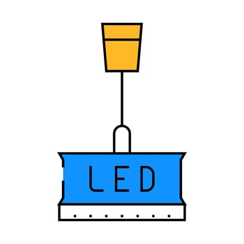 apartment lamp ceiling icon color illustration vector