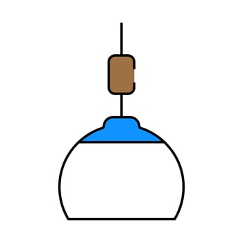 bulb lamp ceiling icon color illustration vector