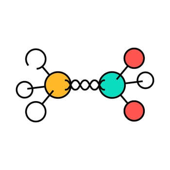 model molecular structure icon color illustration vector
