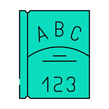 educational book toy child icon color illustration vector
