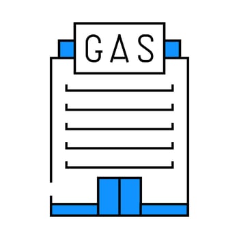 company gas service icon color illustration vector