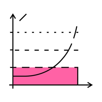 profit margin icon color illustration vector