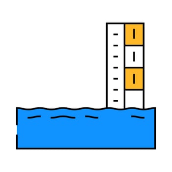 hydrology research hydrogeologist icon color illustration vector