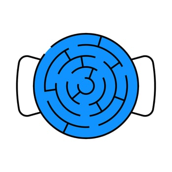 marble maze fidget toy icon color illustration vector