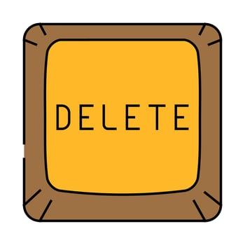 delete close icon color illustration vector