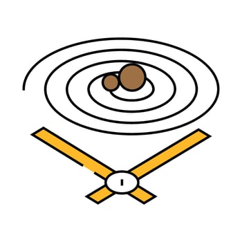 gravity waves space exploration icon color illustration vector