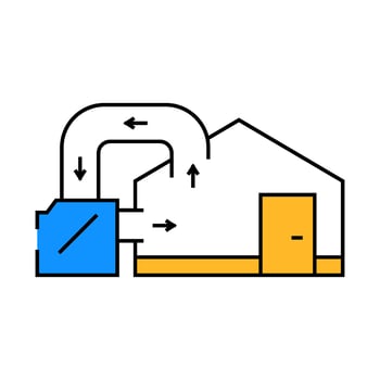 return air ventilation icon color illustration vector