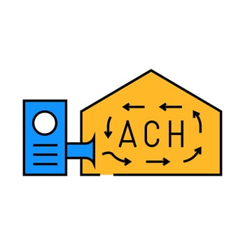 air exchange rate icon color illustration vector
