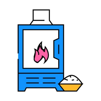 stove wood pellets icon color illustration vector