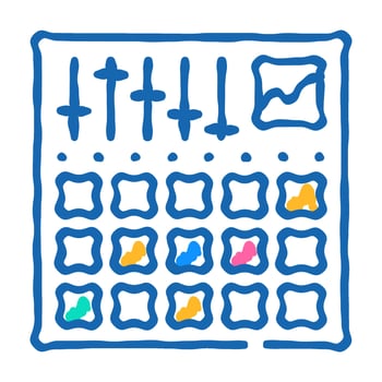 equalizer device flat icon doodle illustration vector