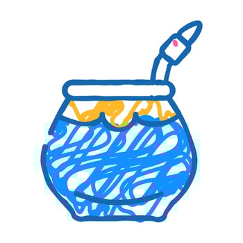 mate tea icon doodle illustration vector