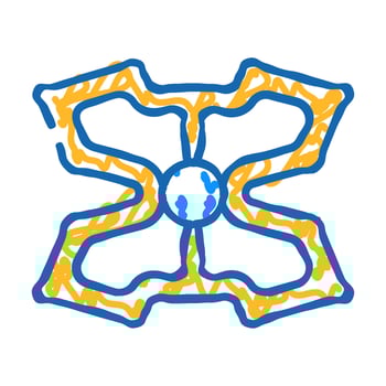 stimulant gadget icon doodle illustration vector