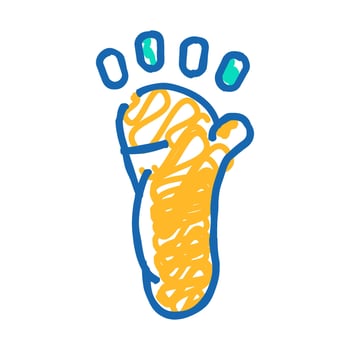 monkey animal hoof print icon doodle illustration vector