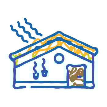 roofing energy efficient icon doodle illustration vector