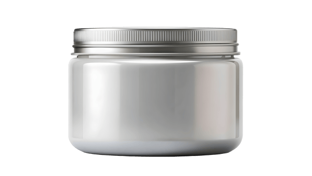 A Grey Cosmetics Jar Mockup png